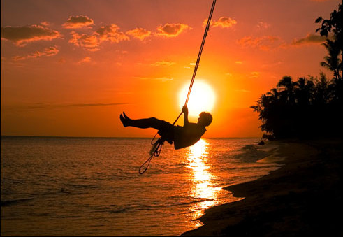 Zonsondergang op Koh Phangan, Thailand